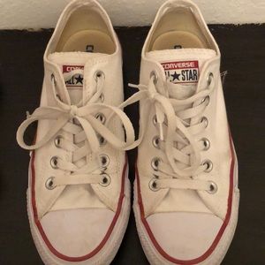 Red and white Converse